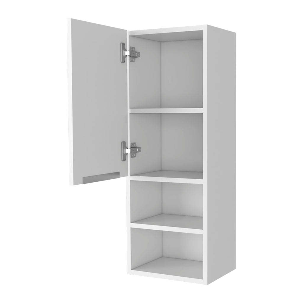 Milwaukee Medicine Cabinet, Two Shelves, Single Door Cabinet, Two Interior Shelves White Mdf Engineered Wood