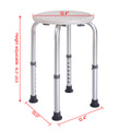 Shower Stool Bath Bench With Adjustable Heights And Non Slip Rubber For Safety And Stability White Aluminium Alloy