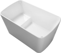 49'' Acrylic Freestanding Soaking Bathtub, Square Shape Japanese Soaking Hot Tub, Sit In Design With Chrome Overflow And Drain For Express Delivery, Glossy White 23Amazing 49 W1920P179228 White Acrylic