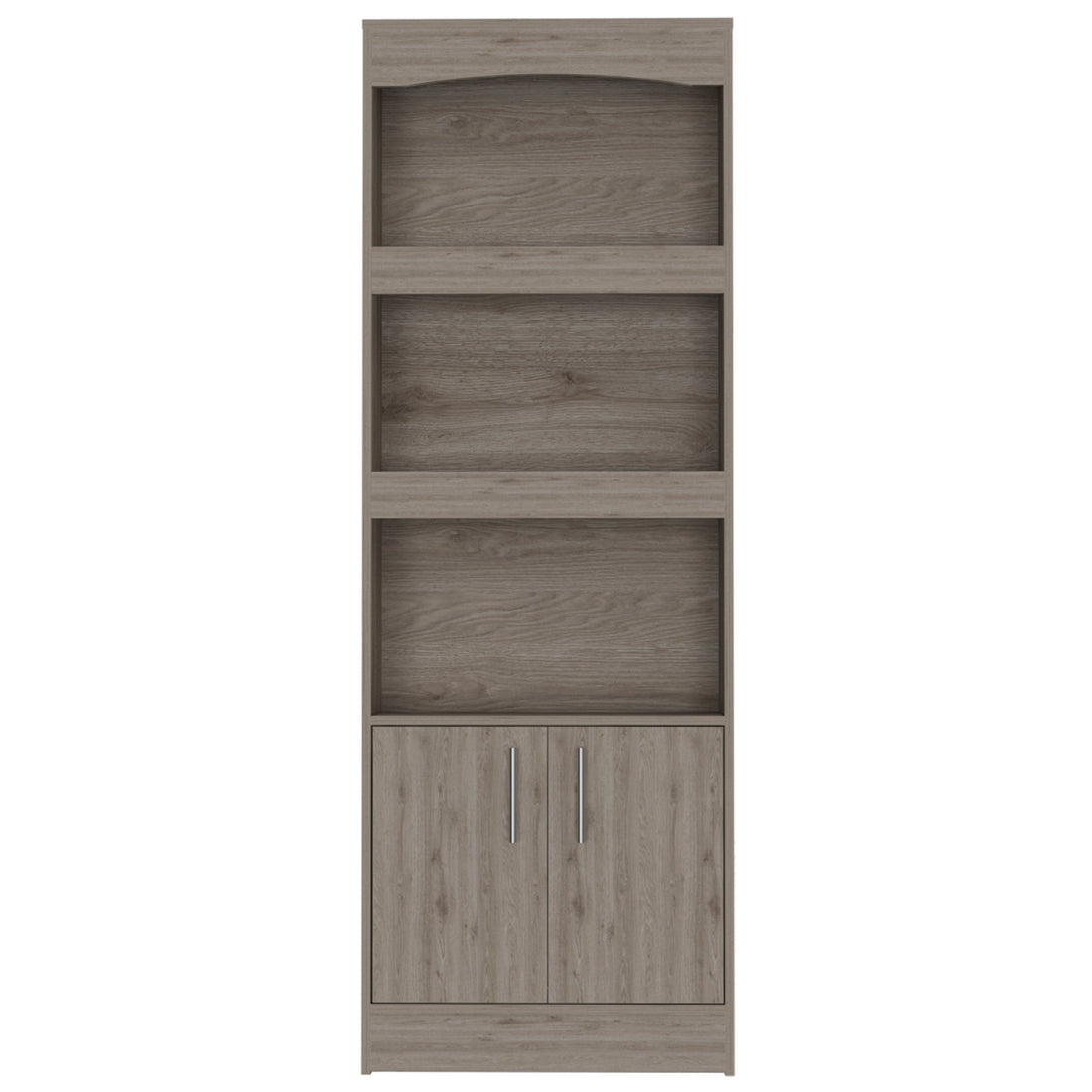 Durango Bookcase, Three Shelves, Double Door Cabinet Freestanding 3 4 Shelves Beige Primary Living Space Modern Mdf Engineered Wood