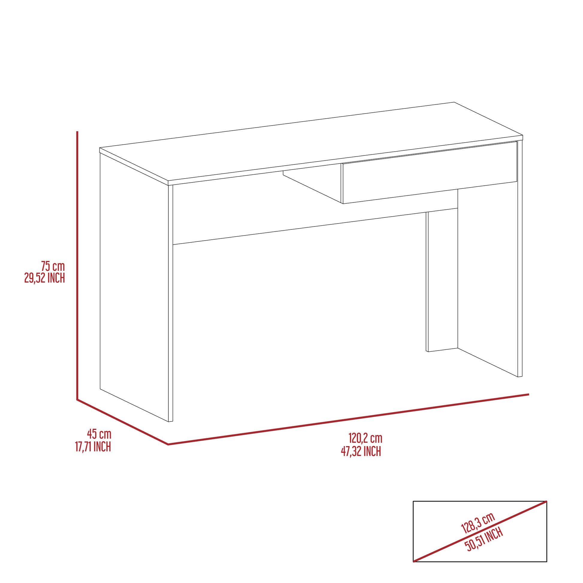 Sunflower Dresser, Four Drawers, Two Open Shelves Black Mdf Engineered Wood