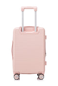 Luggage Sets 3 Piece 20 24 28 , Expandable Carry On Luggage With Tsa Lock Airline Approved, 100% Pc Hard Shell And Lightweight Suitcase With Front Pocket And Spinner Wheels Pink Pc