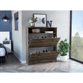 Brandford Shoe Rack, Superior Top, Two Shelves Brown Bedroom Modern Mdf Engineered Wood