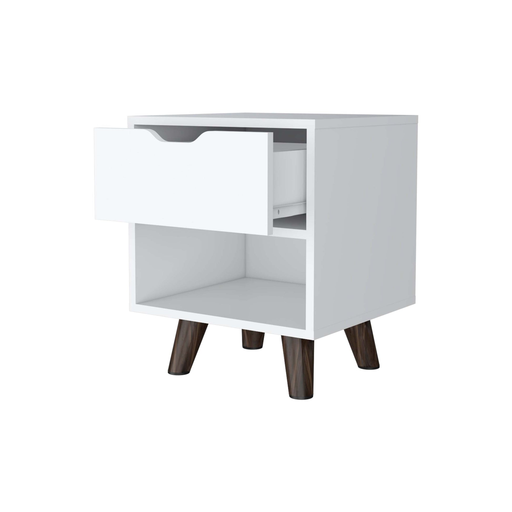 Carthage Nightstand With 1 Drawer, 1 Open Storage