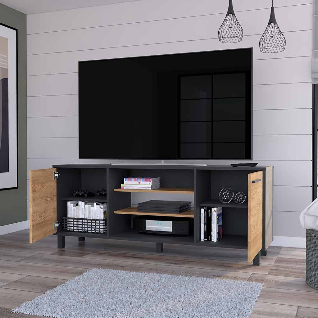 Washington Tv Stand 7 Cubby For Tvs Up To 65'' Multicolor Mdf Engineered Wood