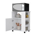 Clayton Kit Lower Microwave Cabinet White Kitchen Modern Mdf Shelves Included Engineered Wood