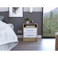 Philadelphia Nightstand, Two Drawers, Concealed Shelf Multicolor Mdf Engineered Wood