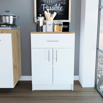 Oxford Pantry Cabinet, One Drawer, One Double Door Cabinet With Two Shelves Multicolor Mdf Engineered Wood