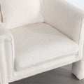 Modern Style Accent Chair Armchair For Living Room, Bedroom, Guest Room,Office, Ivory Ivory Upholstered