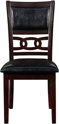 5 Piece Dining Set, Ebony Ebony Rubber Wood