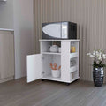 Clayton Kit Lower Microwave Cabinet White Kitchen Modern Mdf Shelves Included Engineered Wood