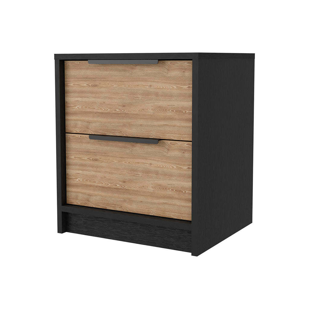 Washington Nightstand, Two Large Drawers Multicolor Mdf Engineered Wood