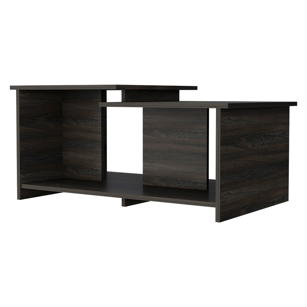 Waycross Coffee Table, One Large Shelf, Two Table Tops Brown Primary Living Space Modern Freestanding Rectangular Open Storage Rectangular Mdf Engineered Wood