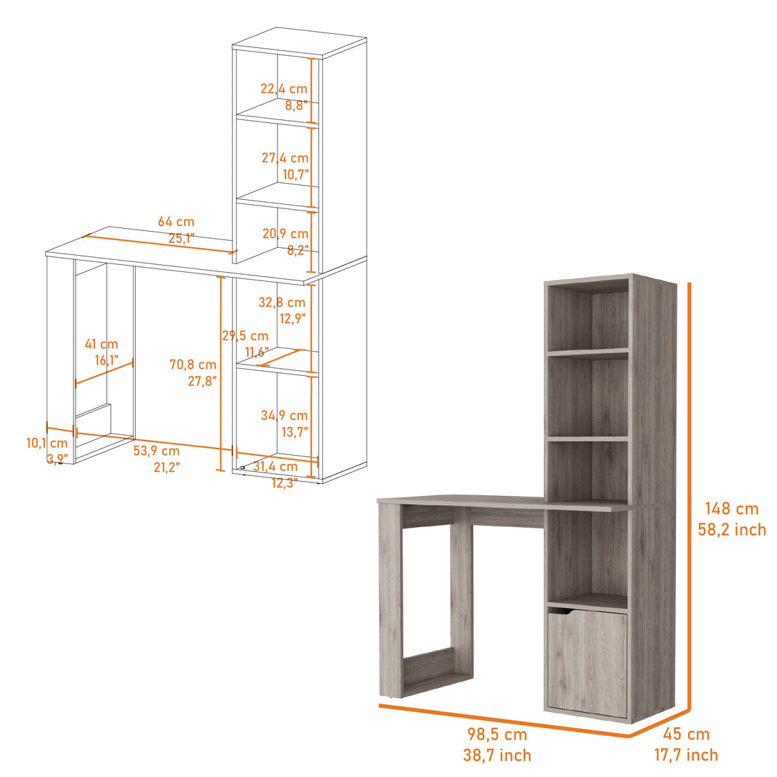 Powell Microwave Kitchen Cabinet With 3 Doors, Handles And Drawer White Mdf Engineered Wood