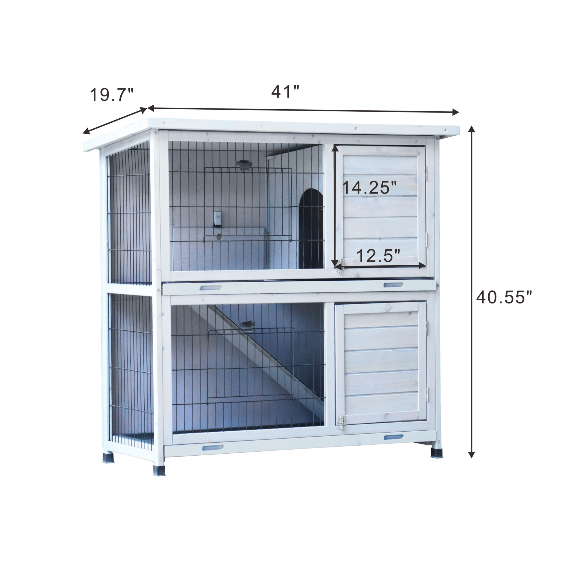 Rabbit Hutch Outdoor, Story Rabbit Cage Indoor With Run, Bunny Cage