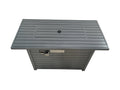 11'' H X 42'' L Steel Propane Outdoor Fire Pit Table With Lid Gray Garden & Outdoor Modern Stone Steel