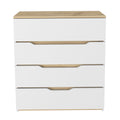 California Drawer Dresser, Four Spacious Drawers, Superior Top Multicolor Modern Melamine Engineered Wood