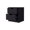 Dillon 2 Drawers Nightstand, Bedside Table With Storage Black Mdf Engineered Wood