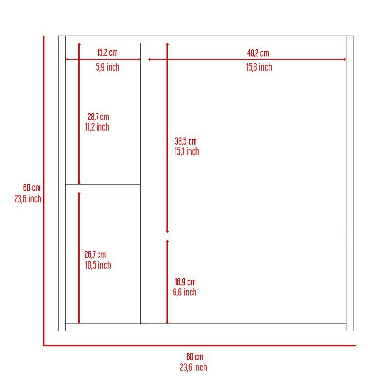 Kenya Medicine Cabinet, Mirror, Double Door, Four Interior Shelves Beige Mdf Engineered Wood