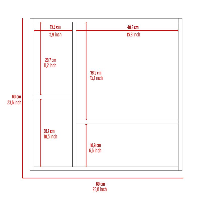 Kenya Medicine Cabinet, Mirror, Double Door, Four Interior Shelves White Mdf Engineered Wood