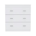 Dove Three Drawer Dresser, Superior Top Beige Mdf Engineered Wood