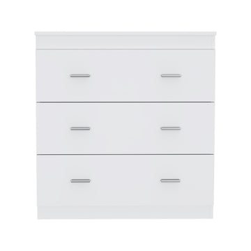 Dove Three Drawer Dresser, Superior Top Beige Mdf Engineered Wood