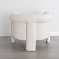 Modern Style Accent Chair Armchair For Living Room, Bedroom, Guest Room,Office, Ivory Ivory Upholstered
