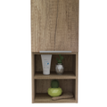 Milwaukee Medicine Cabinet, Two Shelves, Single Door Cabinet, Two Interior Shelves Brown Mdf Engineered Wood