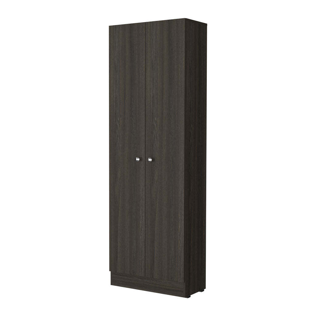 Virginia Double Door Storage Cabinet, Five Shelves White Mdf Engineered Wood