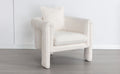 Modern Style Accent Chair Armchair For Living Room, Bedroom, Guest Room,Office, Ivory Ivory Upholstered
