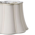 Slant Melon Out Sop Softback Lampshade With Washer Fitter, Cream Cream Shantung