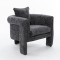 Modern Style Accent Chair Armchair For Living Room, Bedroom, Guest Room,Office,Rock Black Rock Black Upholstered