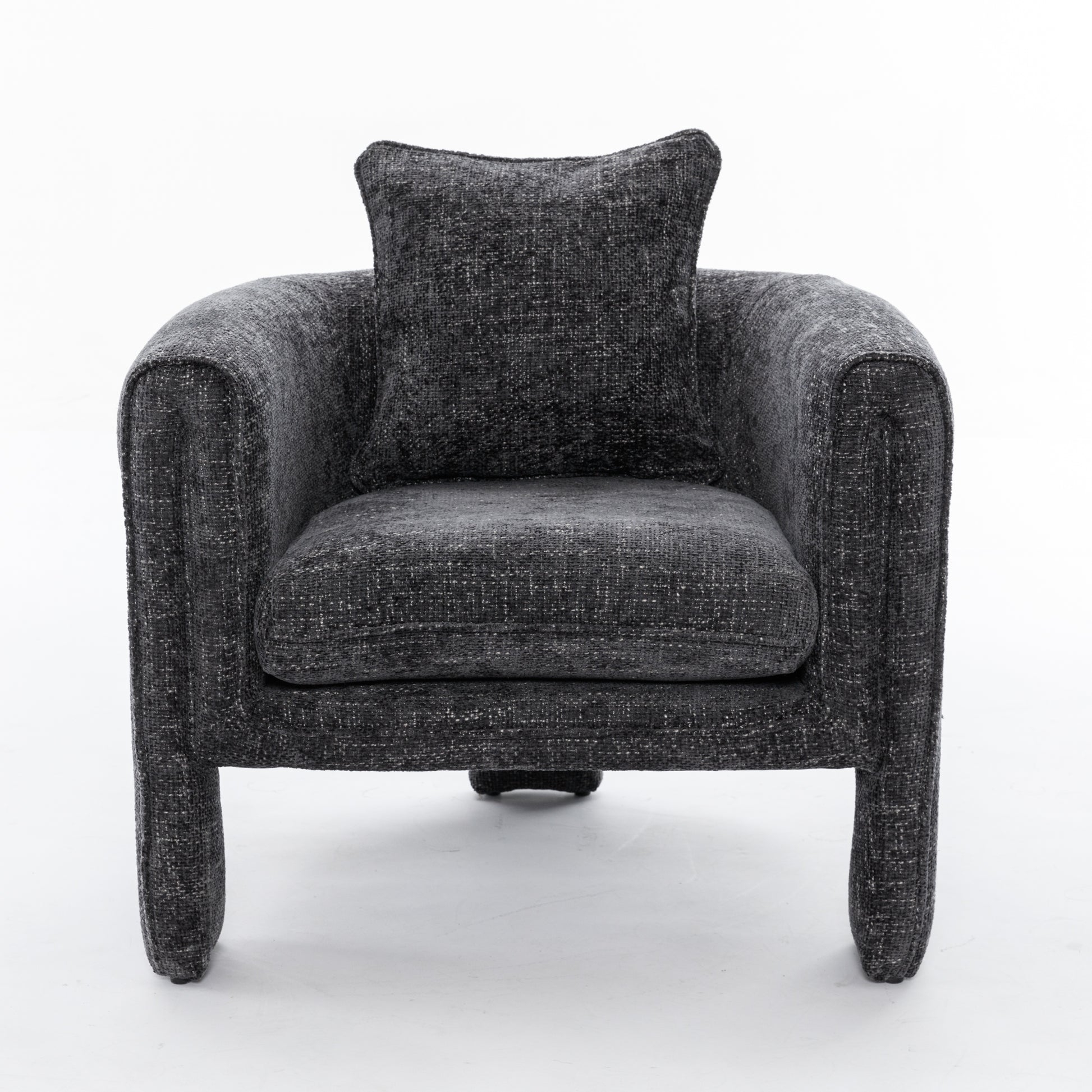 Modern Style Accent Chair Armchair For Living Room, Bedroom, Guest Room,Office,Rock Black Rock Black Upholstered