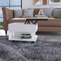 Portland Lift Top Coffee Table Multicolor Mdf Engineered Wood