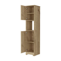 Charlotte Linen Cabinet, 2 Single Door Cabinet, Division, One Shelf Beige 2 1 Bathroom Freestanding Modern Mdf Engineered Wood