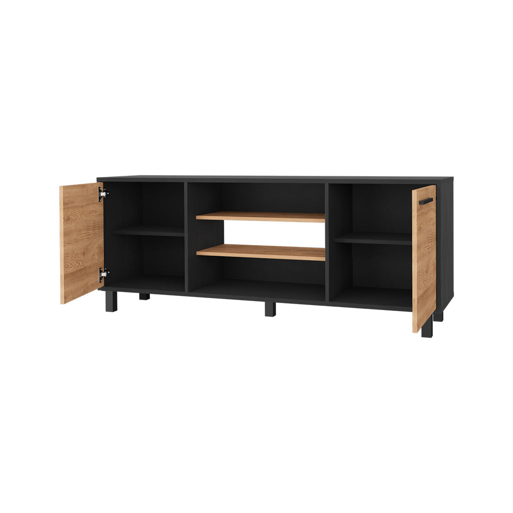 Washington Tv Stand 7 Cubby For Tvs Up To 65'' Multicolor Primary Living Space 50 59 Inches 50 59 Inches Modern Mdf Engineered Wood