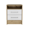 Philadelphia Nightstand, Two Drawers, Concealed Shelf Multicolor Mdf Engineered Wood