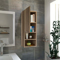 Milwaukee Medicine Cabinet, Two Shelves, Single Door Cabinet, Two Interior Shelves Beige Mdf Engineered Wood