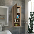 Milwaukee Medicine Cabinet, Two Shelves, Single Door Cabinet, Two Interior Shelves Brown Mdf Engineered Wood