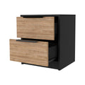 Washington Nightstand, Two Large Drawers Multicolor Mdf Engineered Wood