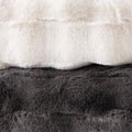 Faux Fur Throw grey-polyester
