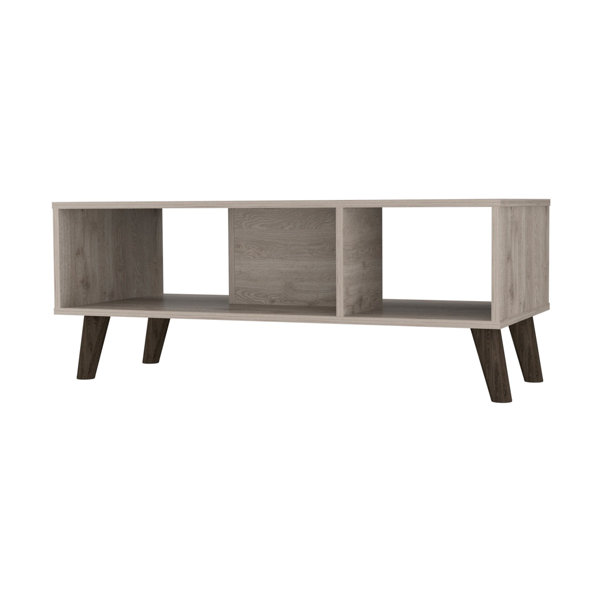 Oregon Coffee Table, Two Open Shelves, Four Legs Beige Mdf Engineered Wood