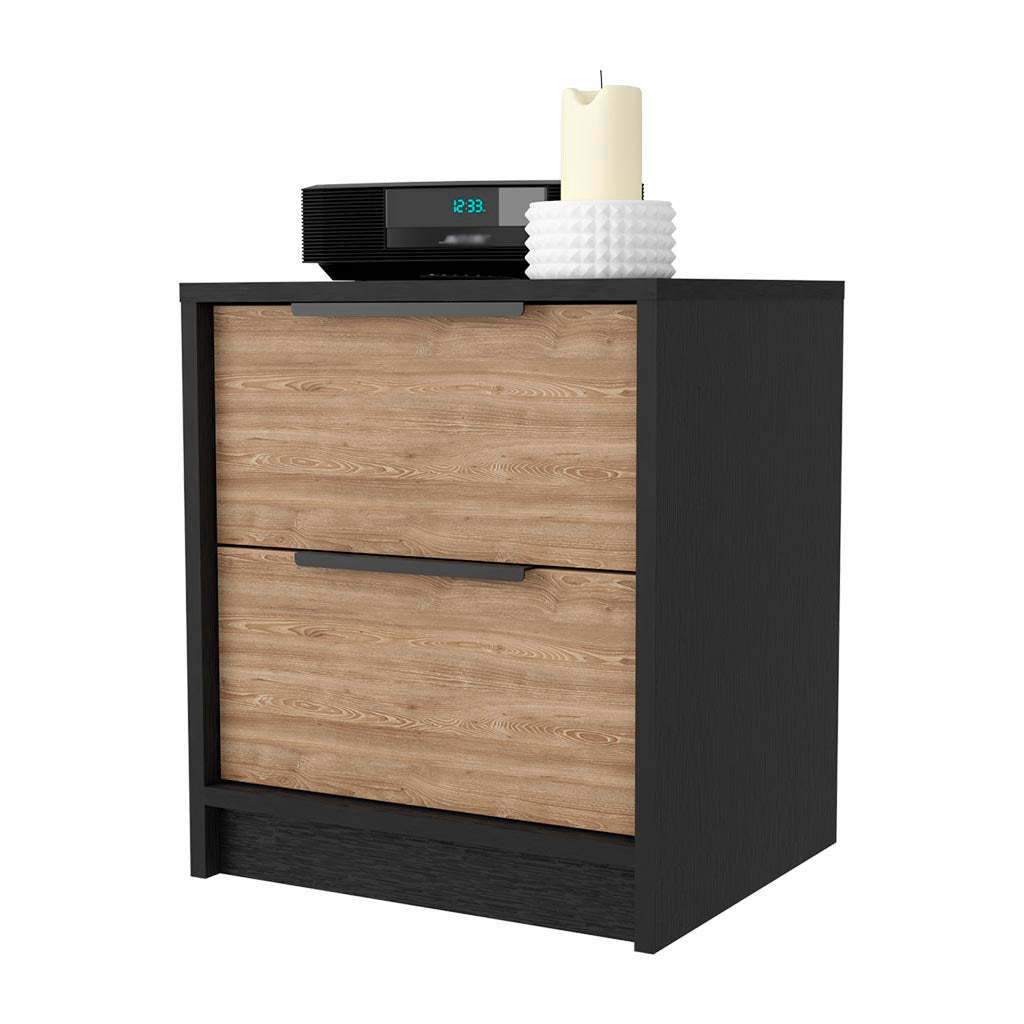 Washington Nightstand, Two Large Drawers Multicolor Mdf Engineered Wood