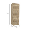 Alabama Armoire, One Large Cabinet, Two Drawers White Mdf Engineered Wood