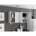 Sitka Wall Cabinet, Two Spacious Divisions, Four Doors Black Kitchen American Design,Industrial,Modern Pine Pine Cabinets Included Engineered Wood