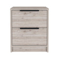 Washington Nightstand, Two Large Drawers Beige Mdf Engineered Wood