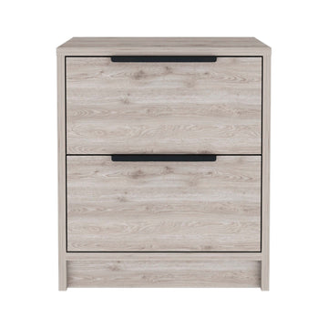 Washington Nightstand, Two Large Drawers Multicolor Mdf Engineered Wood