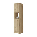 Charlotte Linen Cabinet, 2 Single Door Cabinet, Division, One Shelf Beige Mdf Engineered Wood