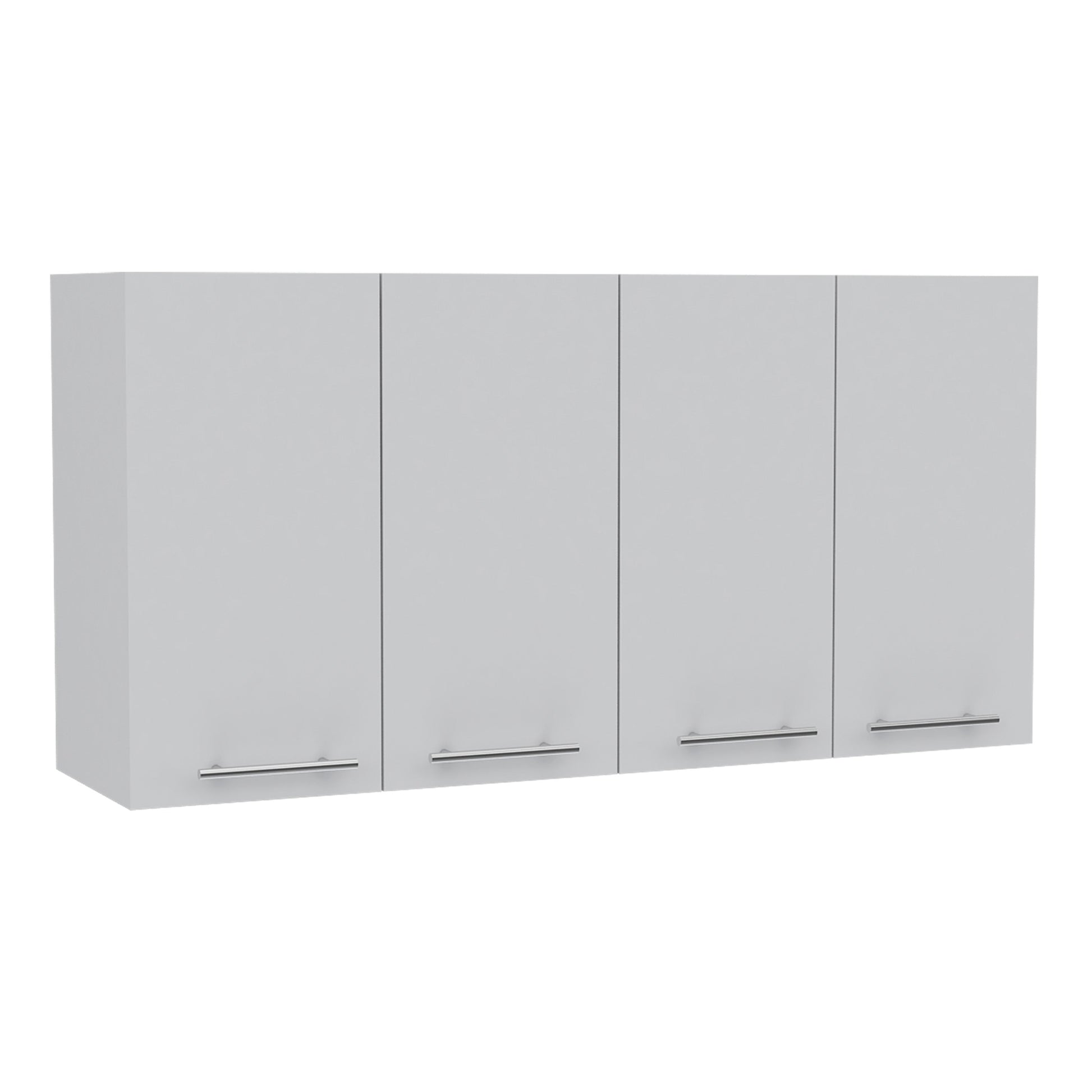 Sitka Wall Cabinet, Two Spacious Divisions, Four Doors White Kitchen Contemporary,Modern Mdf Engineered Wood