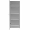 Miami Single Door Pantry, Four Shelves White Dining Room Modern Mdf Shelves Included Engineered Wood